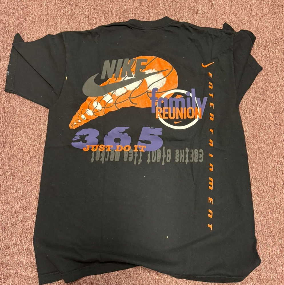 Nike Black and Orange Graphic Tee